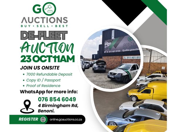 LIVE DE-FLEET AUCTION 23 OCTOBER 2025
